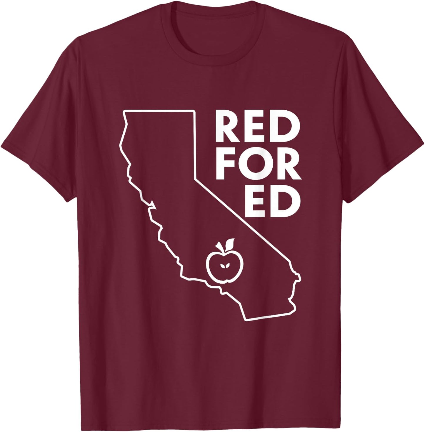 United Teacher Los Angeles Protest UTLA Red For Ed Shirt T-Shirt - T-Shirt | Maroon