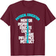 PE Teacher Mentor Coach Physical Education Instructor Sport T-Shirt - T-Shirt | Maroon