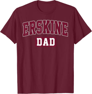 ERSKINE College Dad Arch Vintage Design Father Men Family T-Shirt - T-Shirt | Maroon