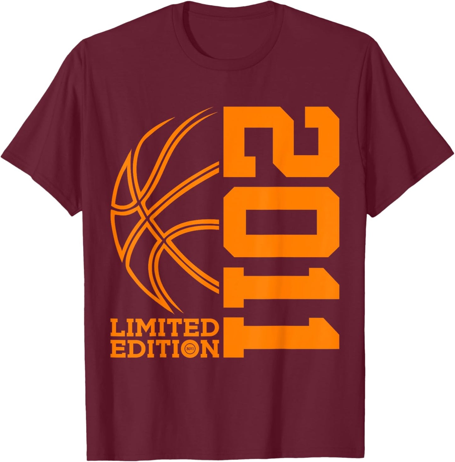 14th BIRTHDAY BASKETBALL LIMITED EDITION 2011 T-Shirt - T-Shirt | Maroon