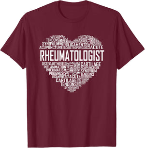 Rheumatologist Heart Graduate Gift Rheumatology Graduation T-Shirt - T-Shirt | Maroon