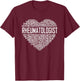 Rheumatologist Heart Graduate Gift Rheumatology Graduation T-Shirt - T-Shirt | Maroon