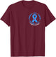Diabetes Awareness Month Blue Love Ribbon Support T1D T2D T-Shirt - T-Shirt | Maroon