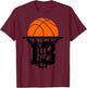 13 Years Basketball 13th Birthday T-Shirt - T-Shirt | Maroon