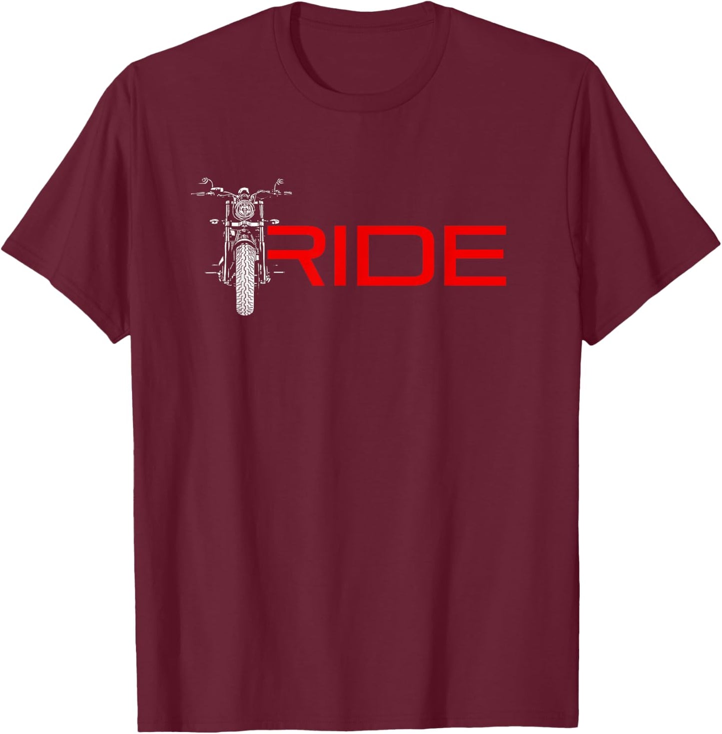 Motorcycle Apparel - Motorcycle T-Shirt - T-Shirt | Maroon