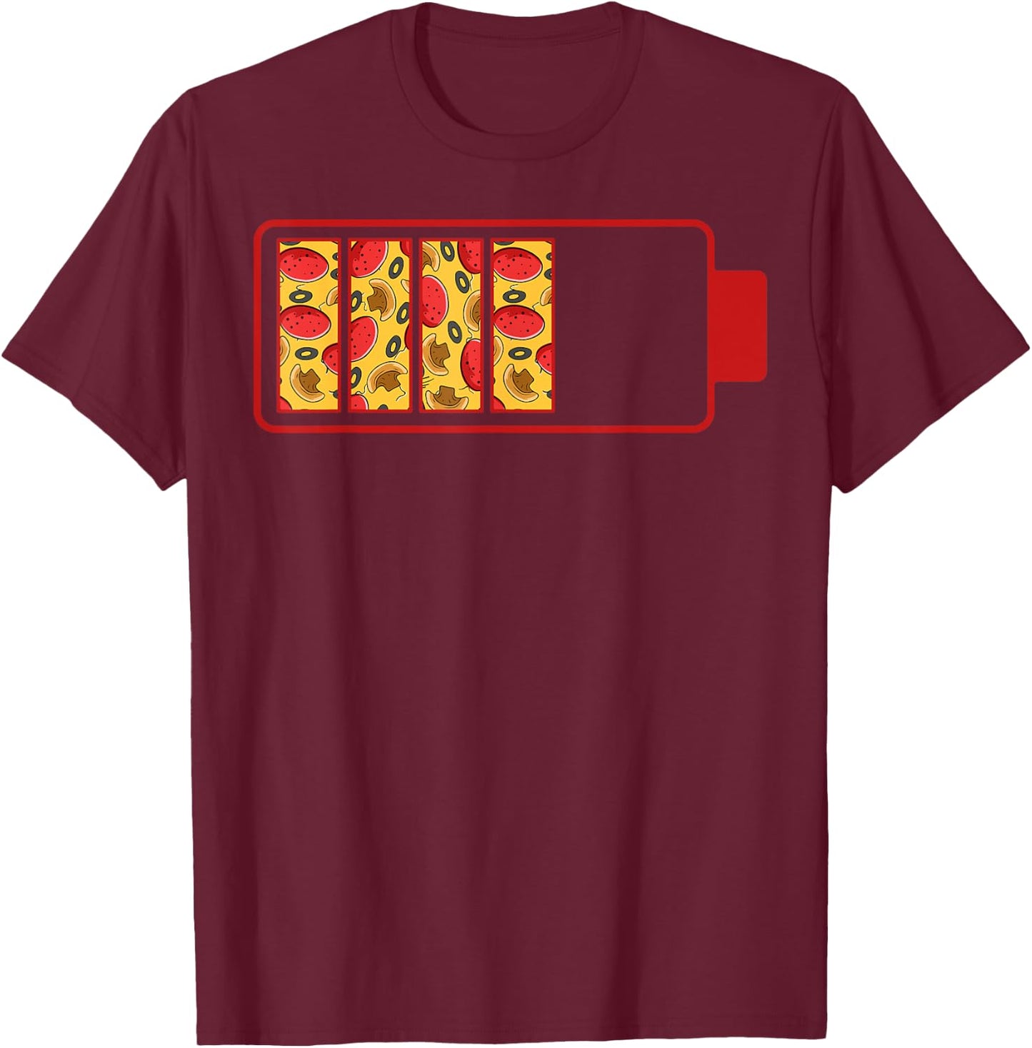 Cool Pizza Power Round Pizzetta Lover Pizzaiolo Pizzeria T-Shirt - T-Shirt | Maroon