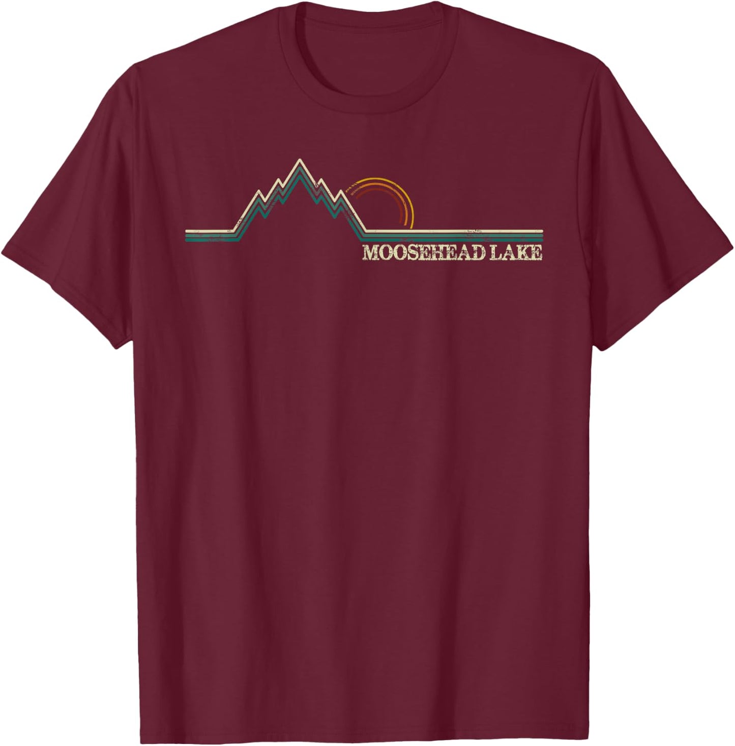 Lake Camping Moosehead Lake Maine Family T-Shirt - T-Shirt | Maroon