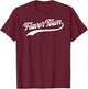 FLAVOR TOWN Classic Baseball Design T-Shirt - T-Shirt | Maroon