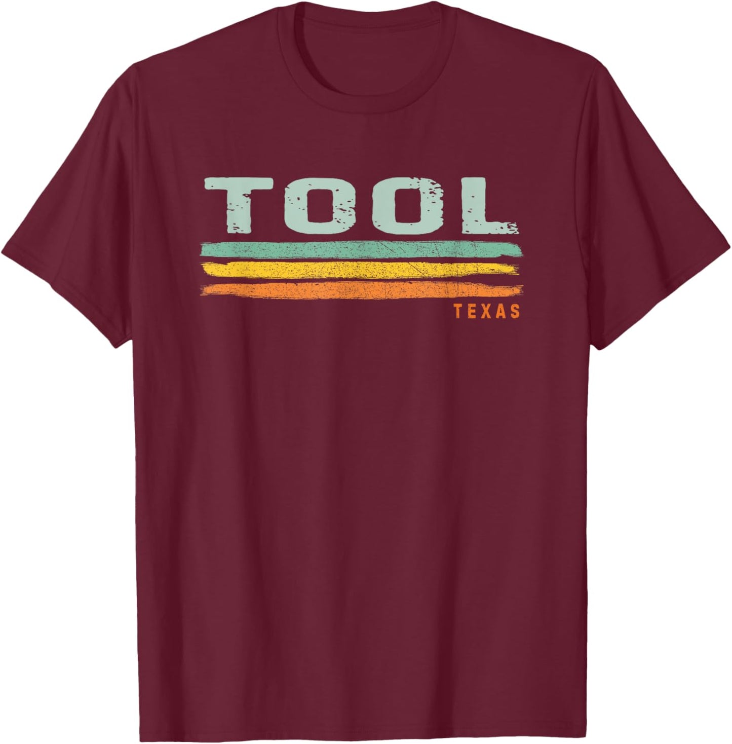 Vintage Stripes Tool TX T-Shirt - T-Shirt | Maroon