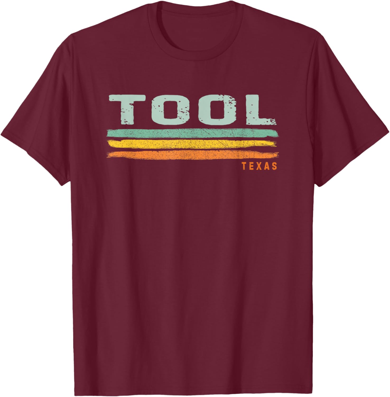 Vintage Stripes Tool TX T-Shirt - T-Shirt | Maroon