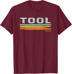 Vintage Stripes Tool TX T-Shirt - T-Shirt | Maroon