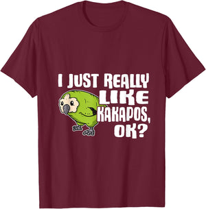 I Just Really Like Kakapos Ok Funny Kakapo Costume T-Shirt - T-Shirt | Maroon