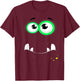 Funny Scary Monster Eyeball Face Easy Christma Costume Cute T-Shirt - T-Shirt | Maroon