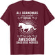 All Awesome Grandmas Ride Horses Gift For Family T-Shirt - T-Shirt | Maroon