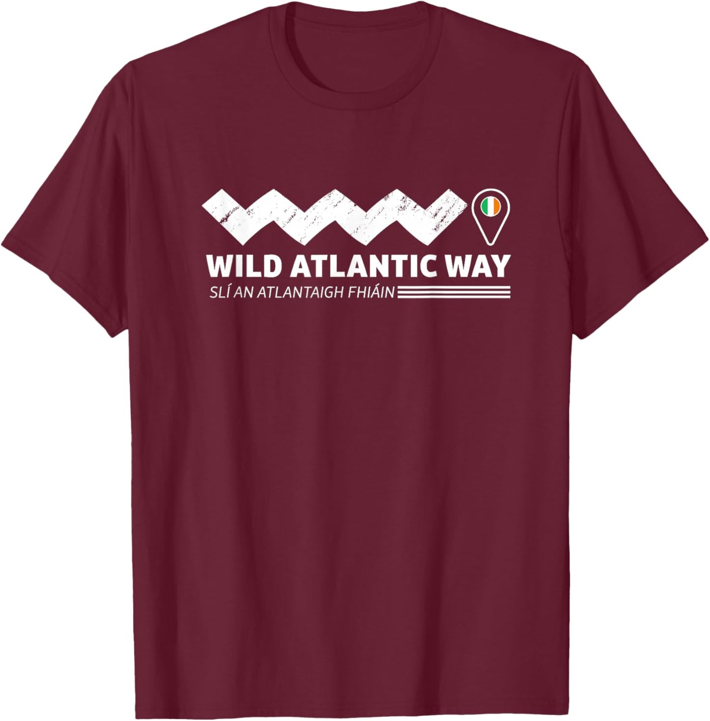 The wild atlantic way ireland coastal route T-Shirt - T-Shirt | Maroon