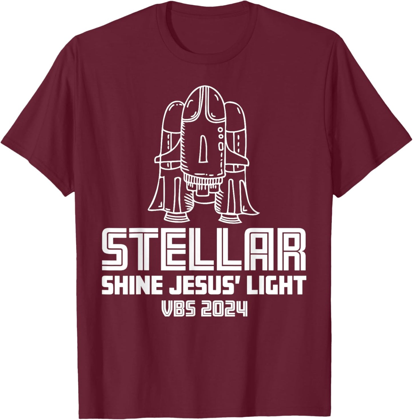 Stellar Shine Jesus' Light VBS 2024 Vacation Bible School T-Shirt - T-Shirt | Maroon