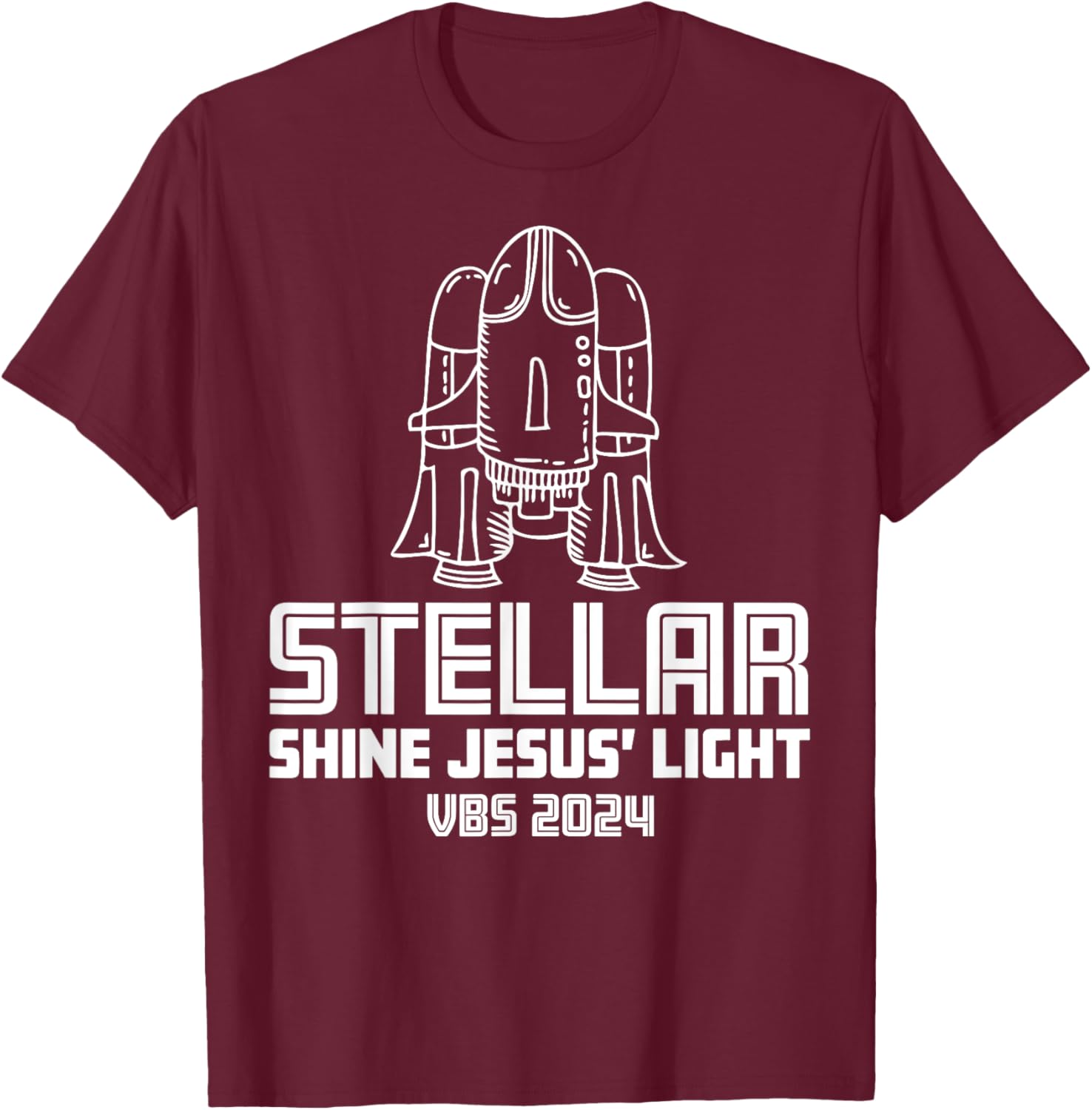 Stellar Shine Jesus' Light VBS 2024 Vacation Bible School T-Shirt - T-Shirt | Maroon