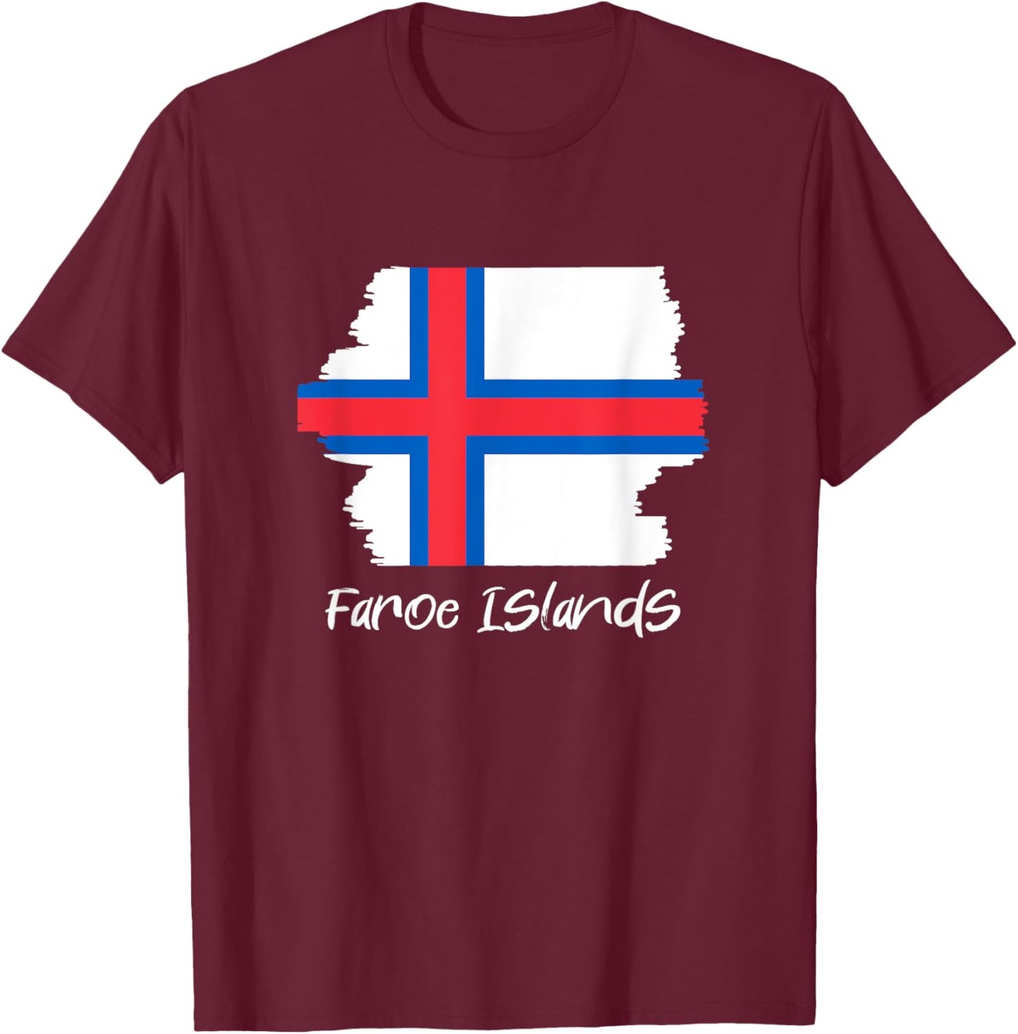 Färöische Flagge Färöer-Inseln Färöer T-Shirt - T-Shirt | Maroon