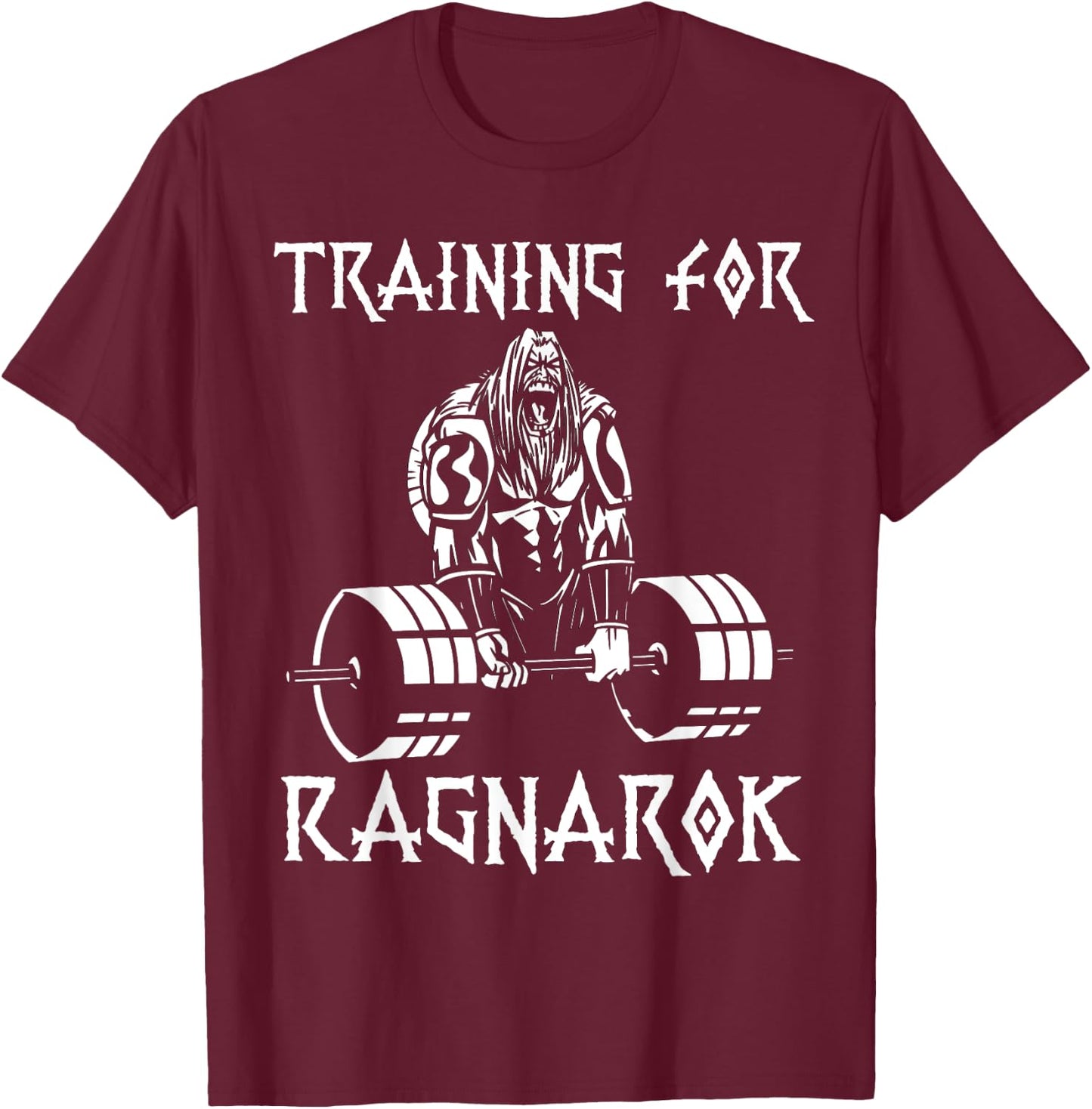 Vikings workout outfit deadlift nordic man gift T-Shirt - T-Shirt | Maroon