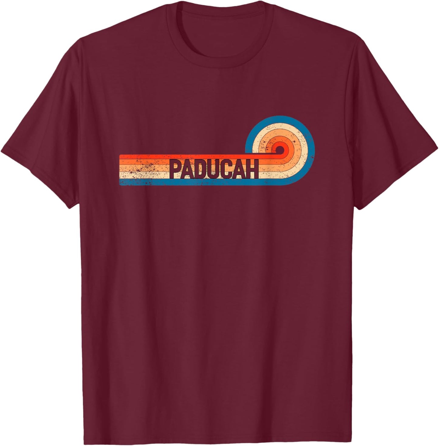 Retro PADUCAH Shirt Vintage City PADUCAH T-Shirt - T-Shirt | Maroon