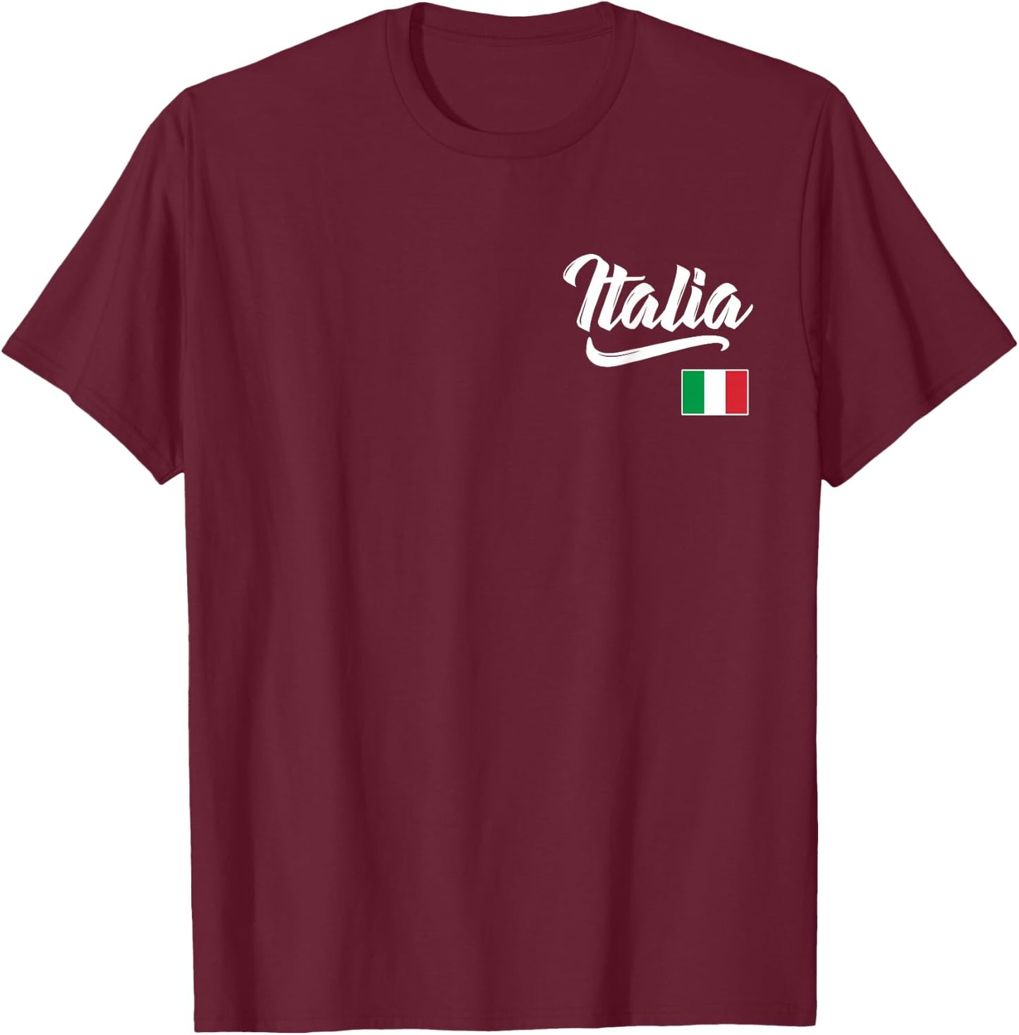 Italia Italian Flag Italy Italiano Family Heritage Men Women T-Shirt - T-Shirt | Maroon