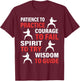 Karate Student Teacher Trainee Trainer Karateka Practitioner Men Women Girls Kids T-Shirt - T-Shirt | Maroon