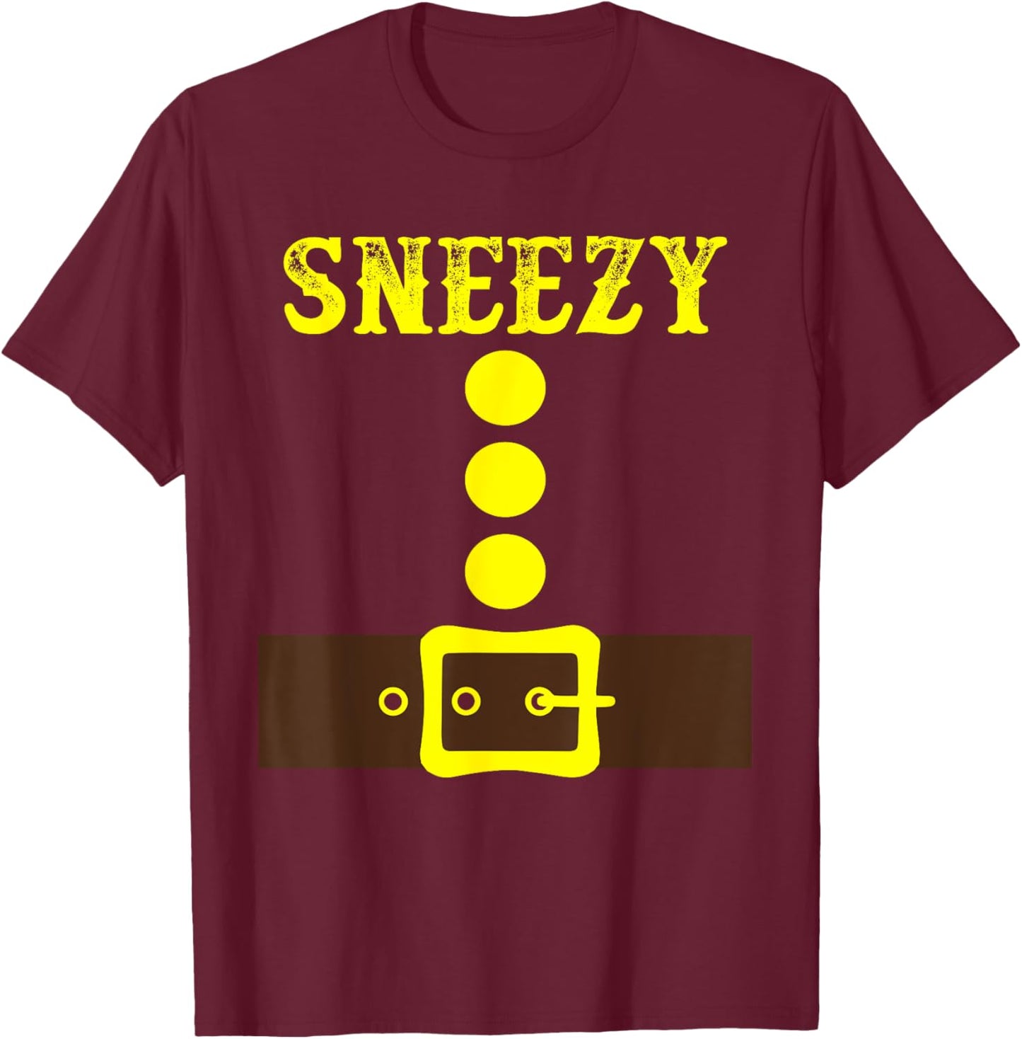 Dwarf Easy Halloween Men Women Kids Costume Matching Family T-Shirt - T-Shirt | Maroon