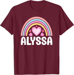 I Love Alyssa Cute Alyssa Lover T-Shirt - T-Shirt | Maroon