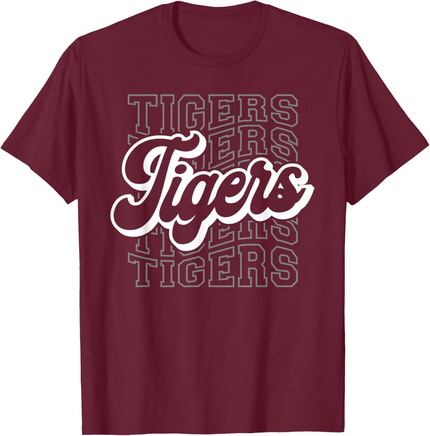 Tigers Sports Mascot - For Tigers Team Football Baseball T-Shirt - T-Shirt | Maroon
