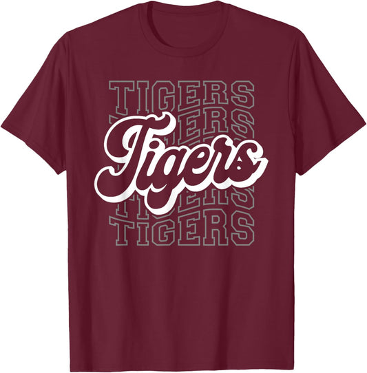 Tigers Sports Mascot - For Tigers Team Football Baseball T-Shirt - T-Shirt | Maroon