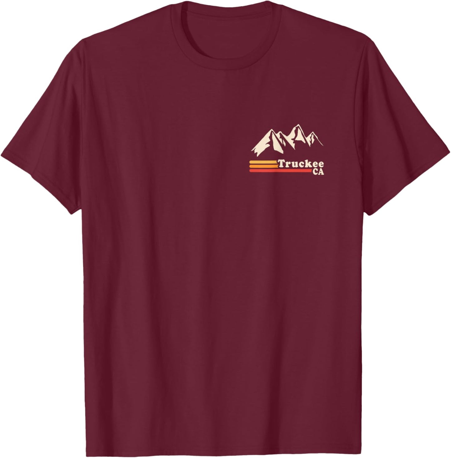 Retro Truckee California Ca Mountains Ski T-Shirt - T-Shirt | Maroon
