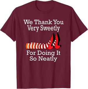 Wizard of Oz - We Thank You Very Sweetly T-Shirt - T-Shirt | Maroon