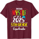 Funny Proud Myself of a Class of 2025 5th Grade Graduate T-Shirt - T-Shirt | Maroon