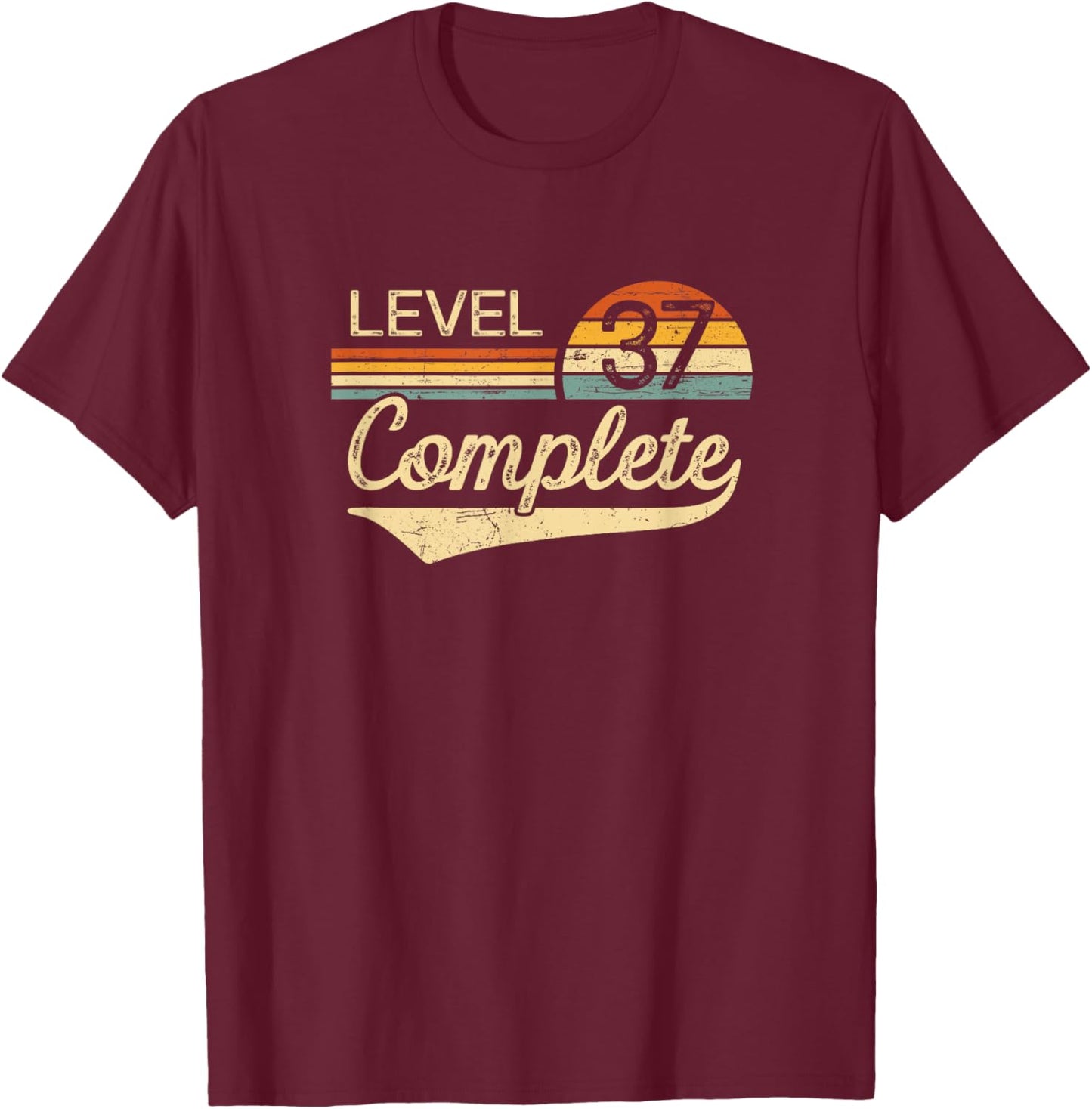 Level 37 Complete Vintage 37th Wedding Anniversary T-Shirt - T-Shirt | Maroon