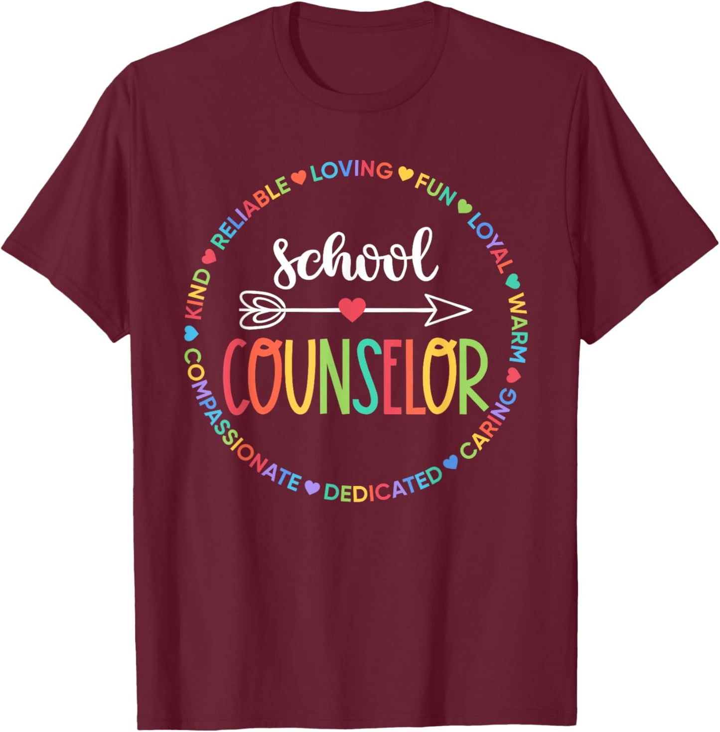 School Counselor Appreciation Gifts Counselor Gift T-Shirt - T-Shirt | Maroon