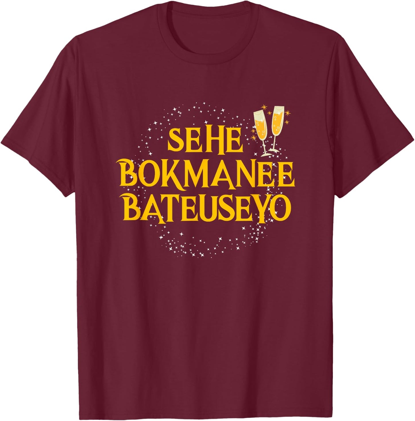 Sehe Bokmanee Bateuseyo Korean New Year T-Shirt - T-Shirt | Maroon