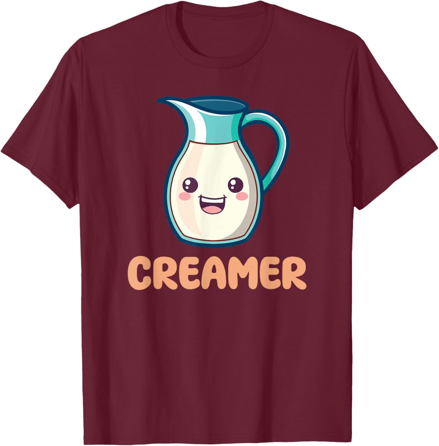 Coffee & Creamer Matching Couple Halloween Best Friends T-Shirt - T-Shirt | Maroon