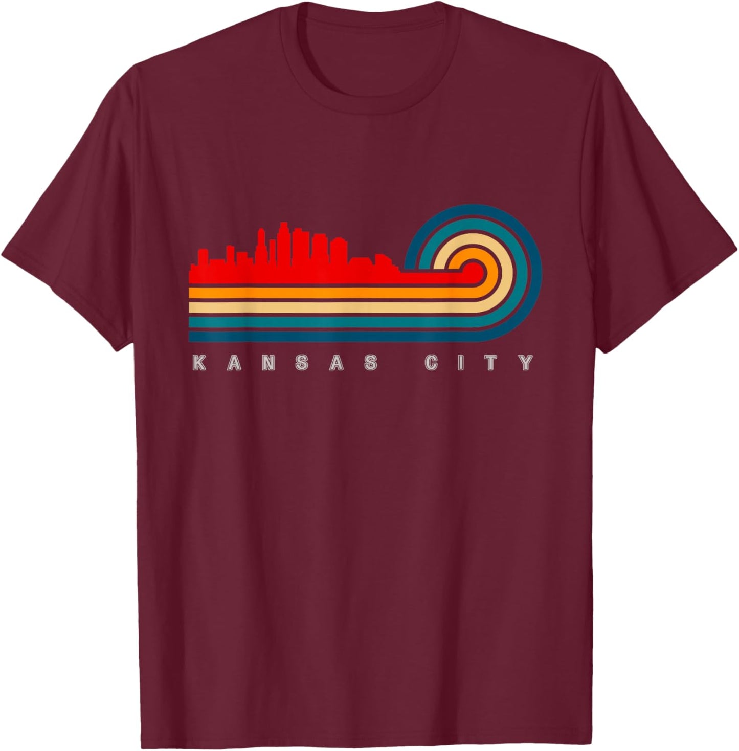 BASBO Retro Kansas City T-Shirt - T-Shirt | Maroon