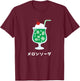 Retro Japanese Green Melon Soda Juice Drink Japan 70s 80s T-Shirt - T-Shirt | Maroon