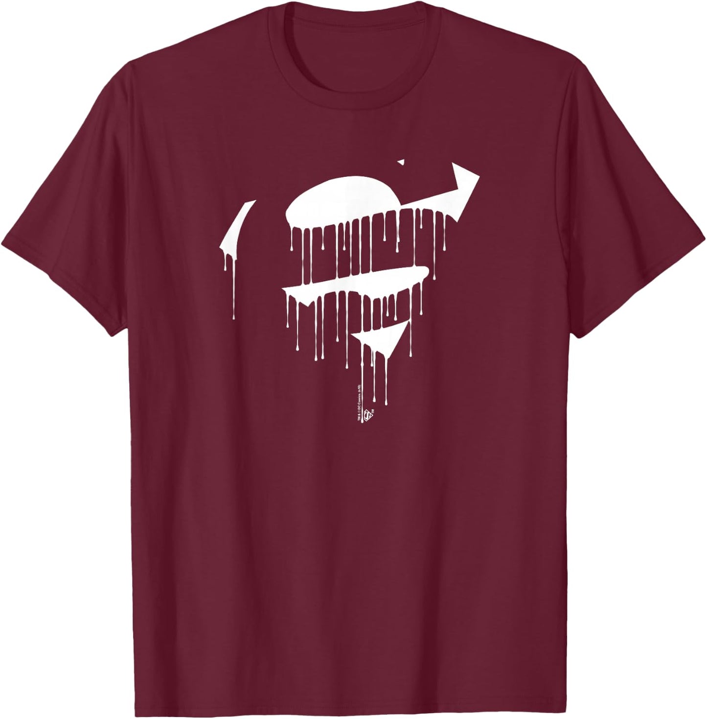Superman Dripping Shield T-Shirt - T-Shirt | Maroon