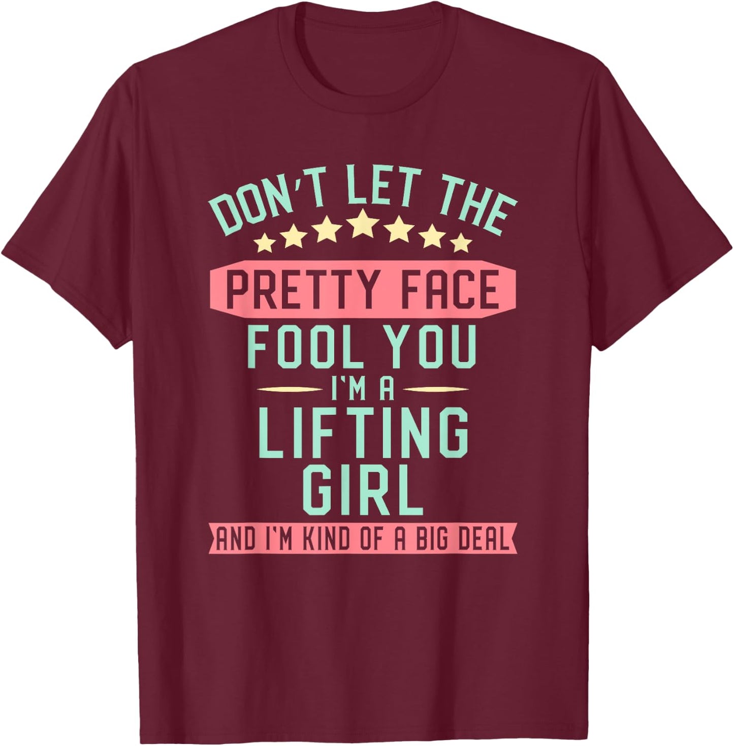 Lifting Girl Fitness Weight Lifter Gift T-Shirt - T-Shirt | Maroon