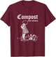 Retro Compost Your Enemies Vintage Dark T-Shirt - T-Shirt | Maroon