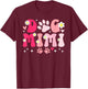 Dog Mimi Grandma Groovy Dog Lover Mimi Women T-Shirt - T-Shirt | Maroon