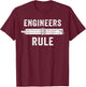 Engineers Rule Slide Rule Mechanical Analog Calculator T-Shirt - T-Shirt | Maroon