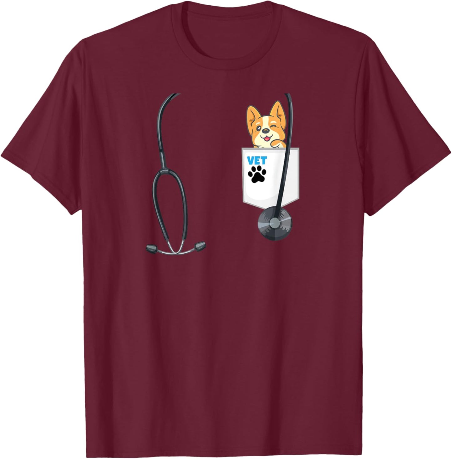 School Career Day Outfit Veterinarian Costume Future Vet T-Shirt - T-Shirt | Maroon