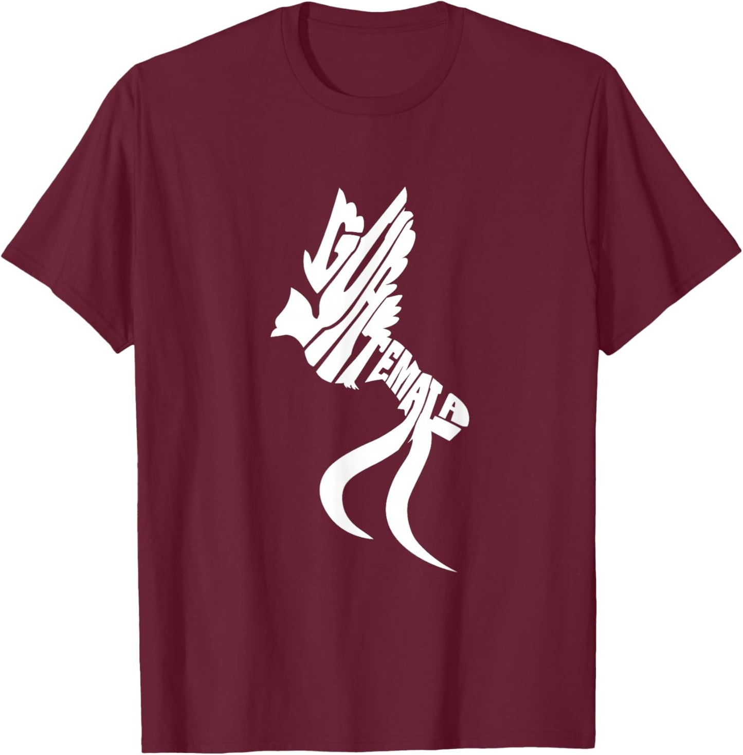 Guatemala Resplendent Quetzal Word Art - Funny Animal T-Shirt - T-Shirt | Maroon