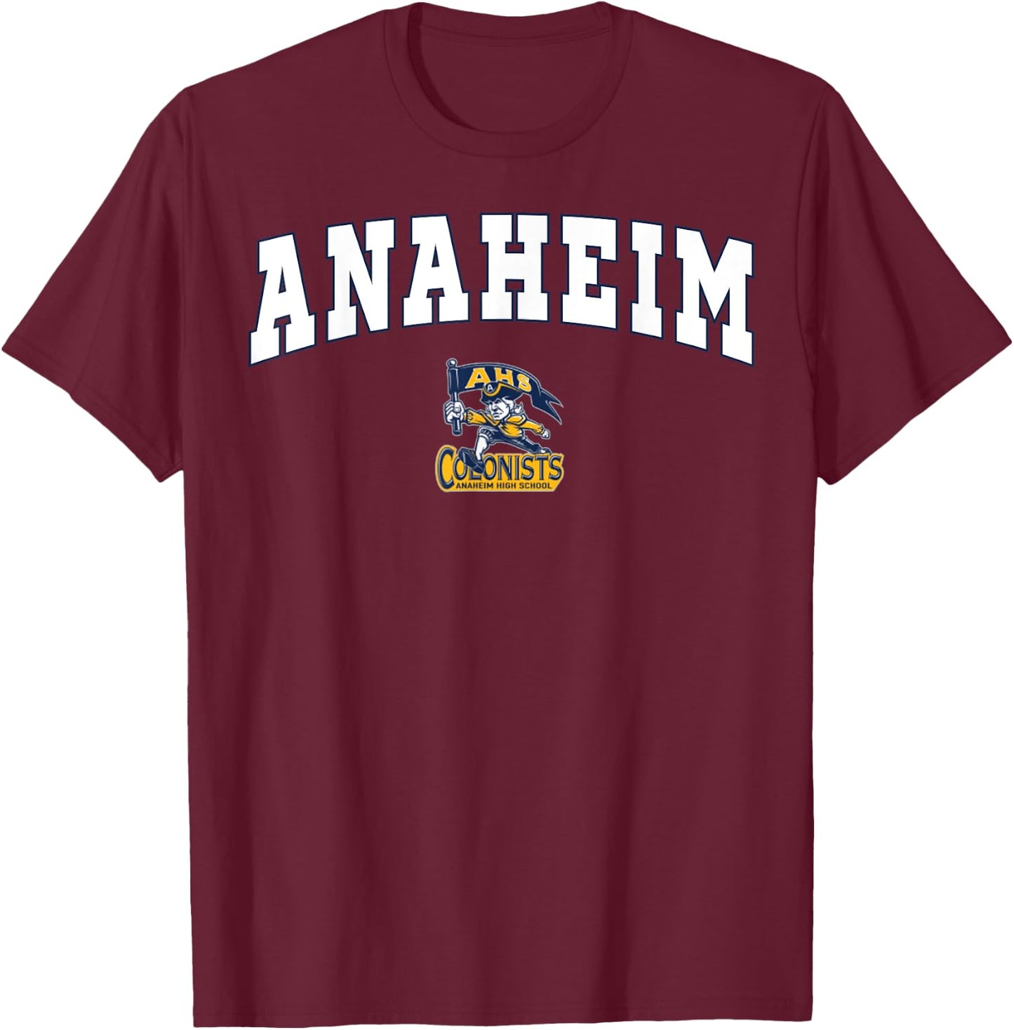 Anaheim High School Colonists C2 T-Shirt - T-Shirt | Maroon