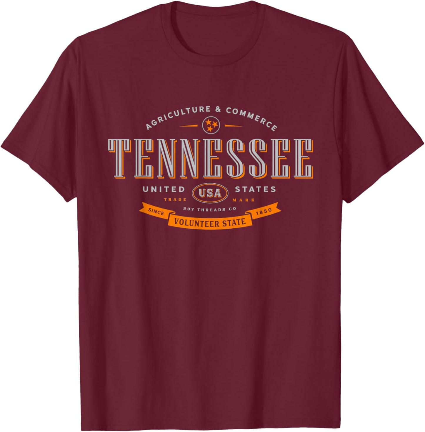 State of Tennessee T-Shirt - T-Shirt | Maroon