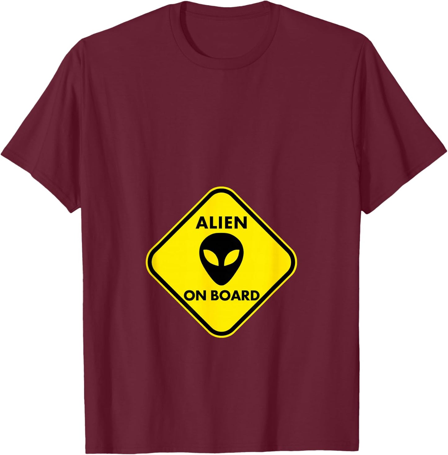 Pregnancy - Alien on Board T-Shirt - T-Shirt | Maroon