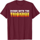 Down With The Thickness Funny Fit2Serve Retro Techno T-Shirt - T-Shirt | Maroon